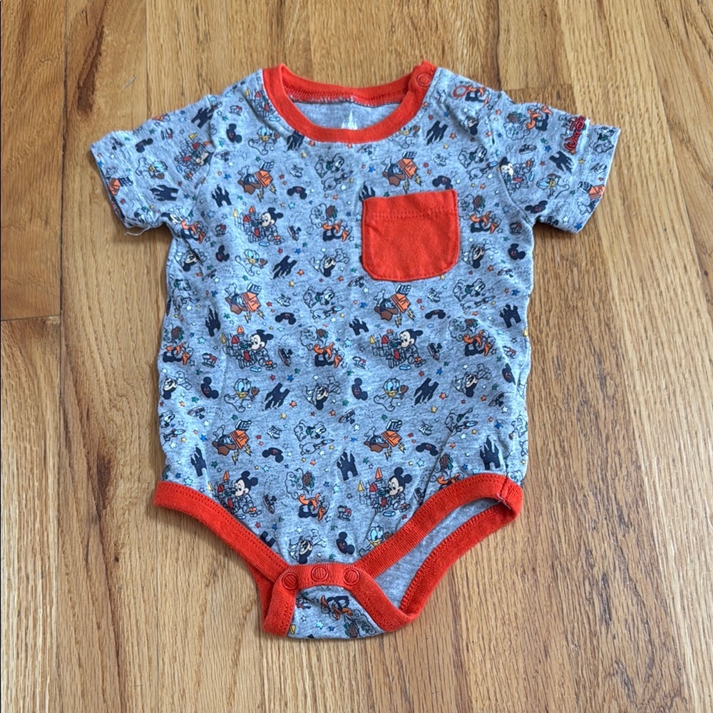 Disney Parks Mickey/Donald Onsie, Size 6 Months